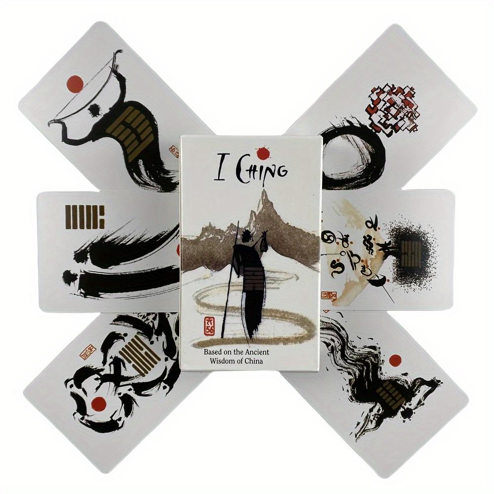I Ching Tarot Cards Wisdom Of China A 64 Oracle English Visions Divination Edition Deck Borad Playing Games Fortune Telling Game