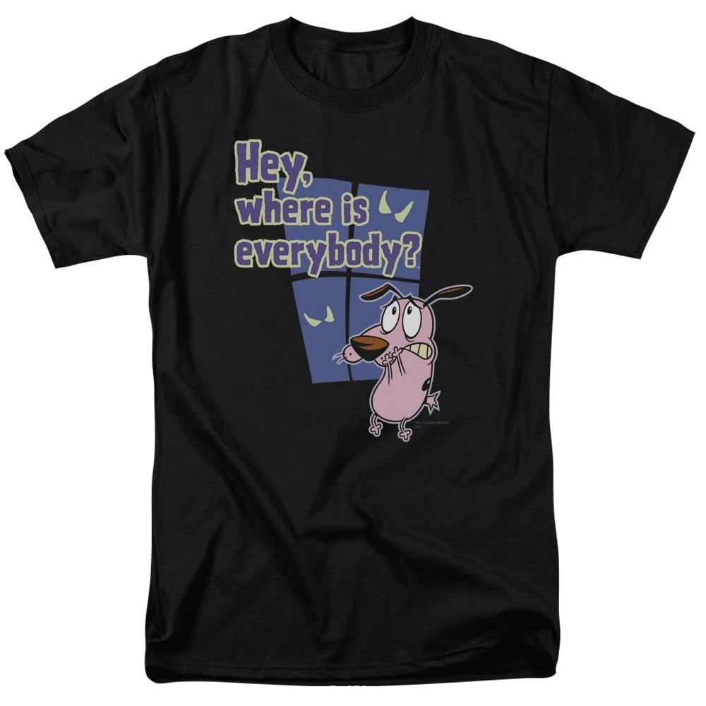 Courage The Cowardly Dog - Where Is Everybody -  Unisex Children s T-shirt - Black 110