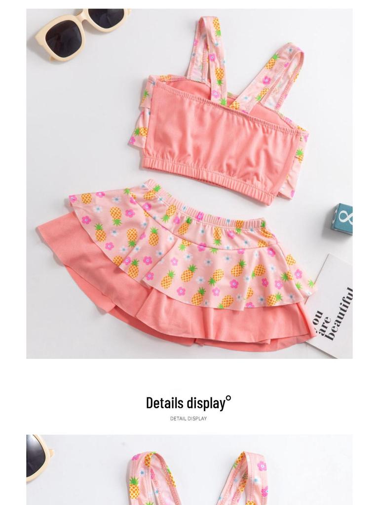Girls' Split Swimsuit: Toddler to Big Kid Bikini - New Style for Hot Springs and Beachwear.