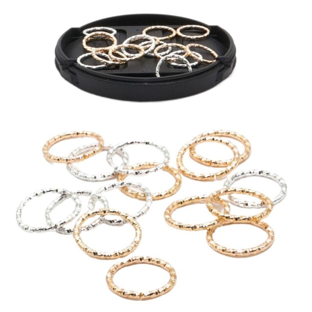 50PCS Big Hole Dreadlocks Beads Charm Cuff Clip Hair Braids Styling Tool Hair Rings