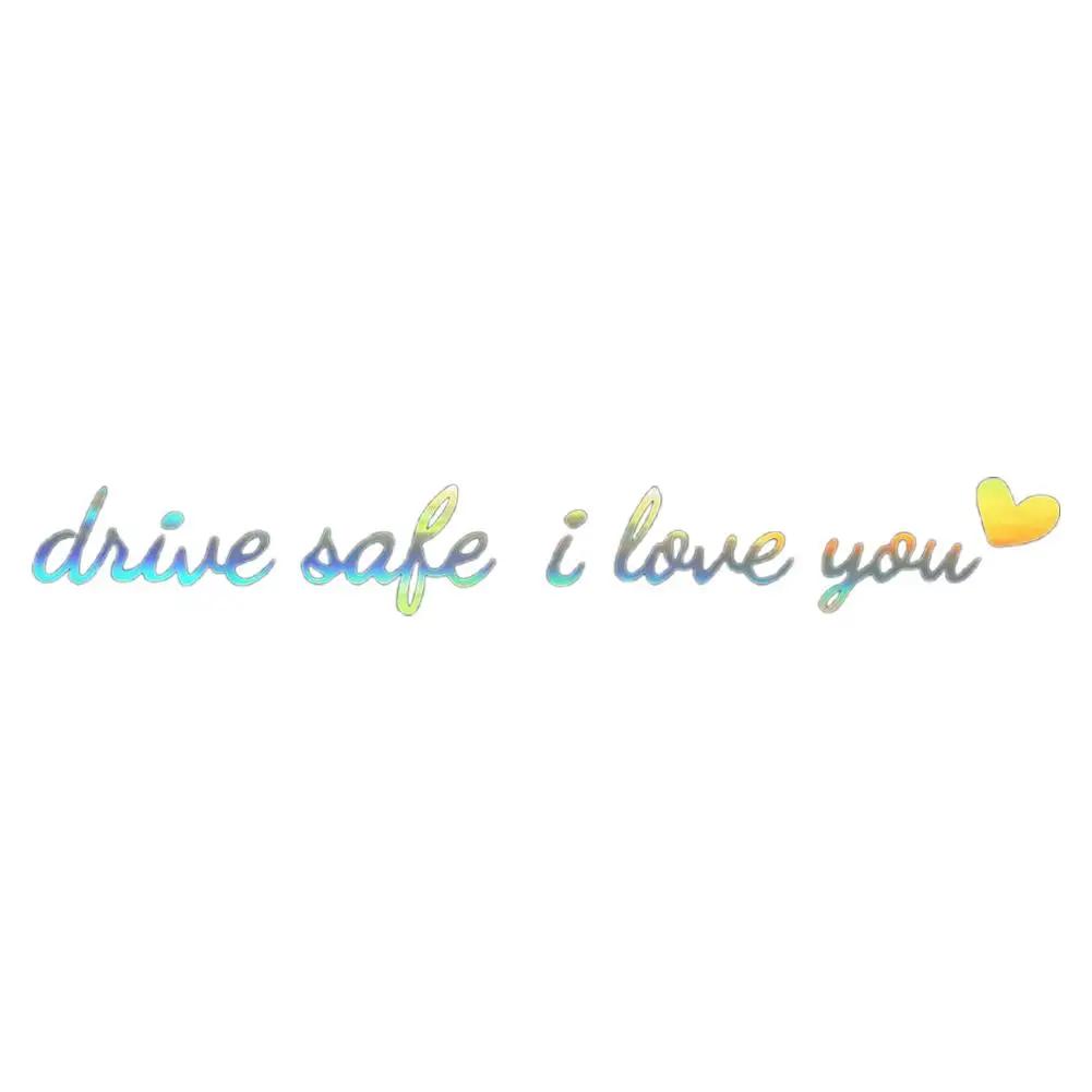 Universal Car Safety Mirror Window Sticker Decal Drive You I Love Decals Interior Safe Automotive Decor J9G3