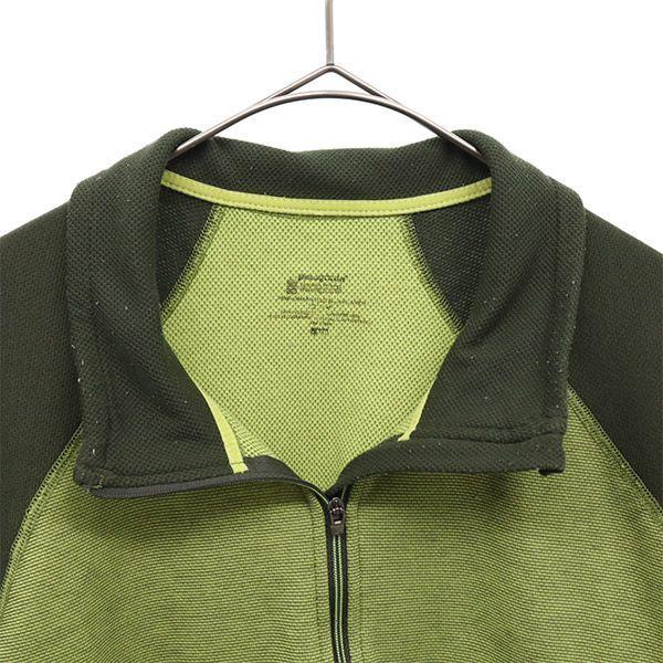 Patagonia Long Sleeve Half Zip Cut M Green Outdoor T-shirt Men's Used