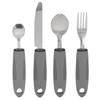 4Pcs Household Utensils Non Slip Rubber Handle Stainless Steel Knife Fork Spoon Set
