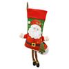 Festive Large Christmas Stocking for Fireplace For Hanging with Santa Theme Great for Holding Holiday Treats and Surprises