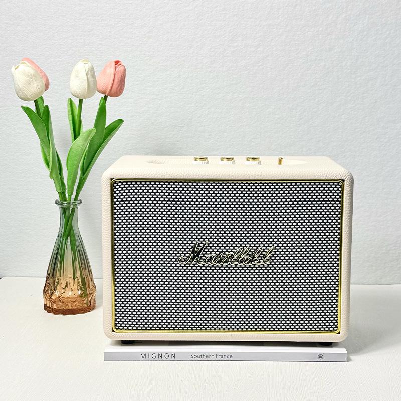 Marshall Speaker Model Audio Figurine: Wood and Leather Prop (Non-functional)