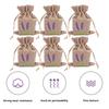 12Pcs Lavender Embroidered Bags Empty Storage Bags with Drawstring Wear Resistant Widely Used Jewelry Candy Storage Pouches