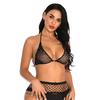 (Great home)Sexy Women Fishnet Lingerie Shiny Diamond Bandage Bra Underwear Sleepwear