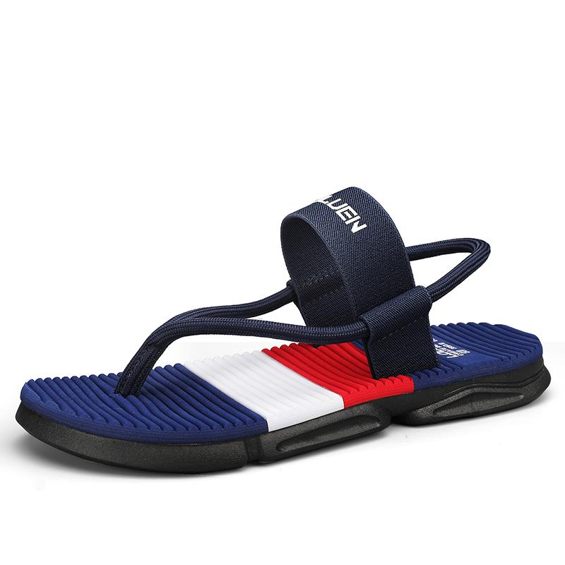 Summer Men's Sandals T-Strap Slippers Casual Flip Flops Beach Sandals for Male