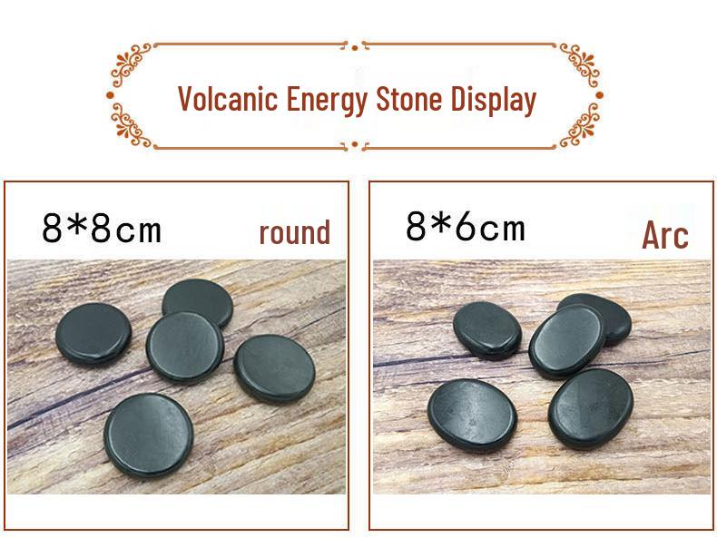 20-Piece Volcanic Energy Stone Massage Set with Heating Box and Essential Oil