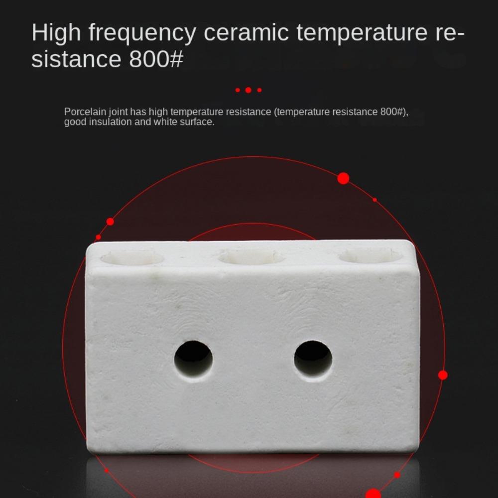 1 In 1 Out Ceramic Wiring Terminal Block 2 In 2 Out Electrical Screw Wire Connector Terminals Copper Motor Terminal Block