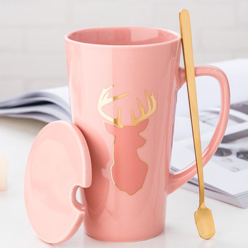 Nordic Ceramic Coffee Mug with Lid and Spoon