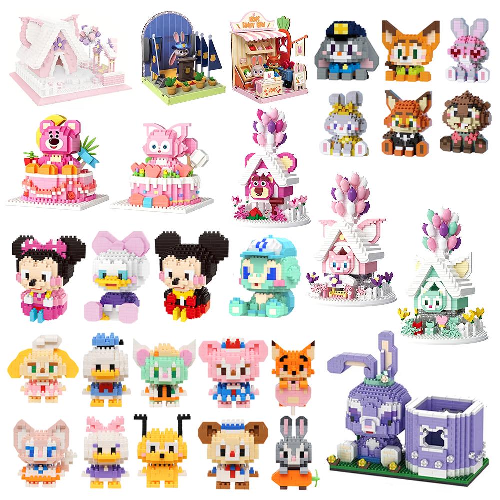 Zootopia Small LinaBell Building Blocks Judy Nick Model Donald Duck Education Lotso Toys Mickey Mouse For Kids Birthday