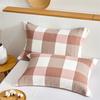 Chans Pure Cotton Grid Pillow Towel Pair