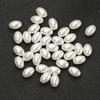 200Pcs Long Oval Abs Imitation Pearl Beads White Plastic Loose Spacer For Diy Jewelry Bracelets Necklaces Crafts Making Wedding