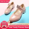 Girls' Leather Shoes - Spring/Autumn Styles for Medium To Large Children, Toddler Princess Student White Performance Flats.