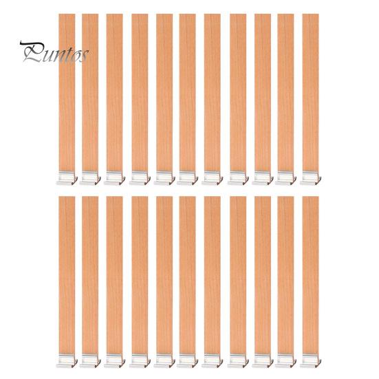 

22 шт. деревянных фитилей для свечей, устойчивые фитили для свечей с металлическими основаниями, бездымные деревянные фитили для свечей ручной работы для самостоятельного изготовления свечей A