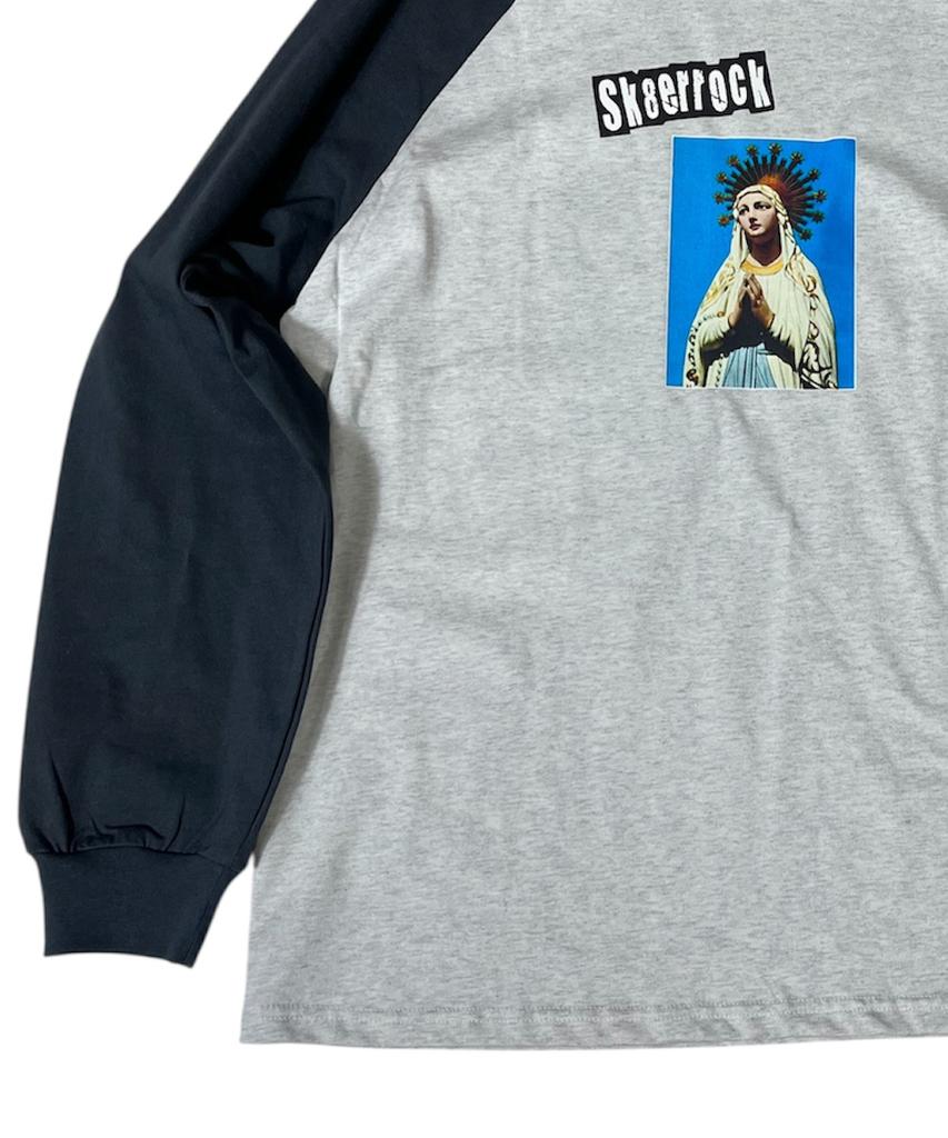 SK8ER ROCK Mary Raglan T-Shirt ((Oatmeal/Charcoal))