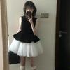 French Sleeveless Vest Mesh Splicing Ballet Dress New Female Princess Style Thin Tutu Skirt