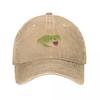 Frosch mit offenem Mund Baseballkappe Schirm Cosplay individuelle Kappen Vintage Hüte Damen Unisex