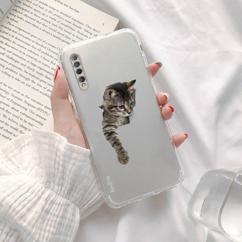

Прозрачный чехол для телефона с милым котом и животным арт-дизайном для Xiaomi redmi note xf poco 10 11 9 7 8 3 his pro, чехол redmi note 7
