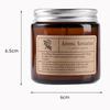 Amber Glass Jar Scented Candle: Smokeless Essential Oil Fragrance & Incense with Gift Rose