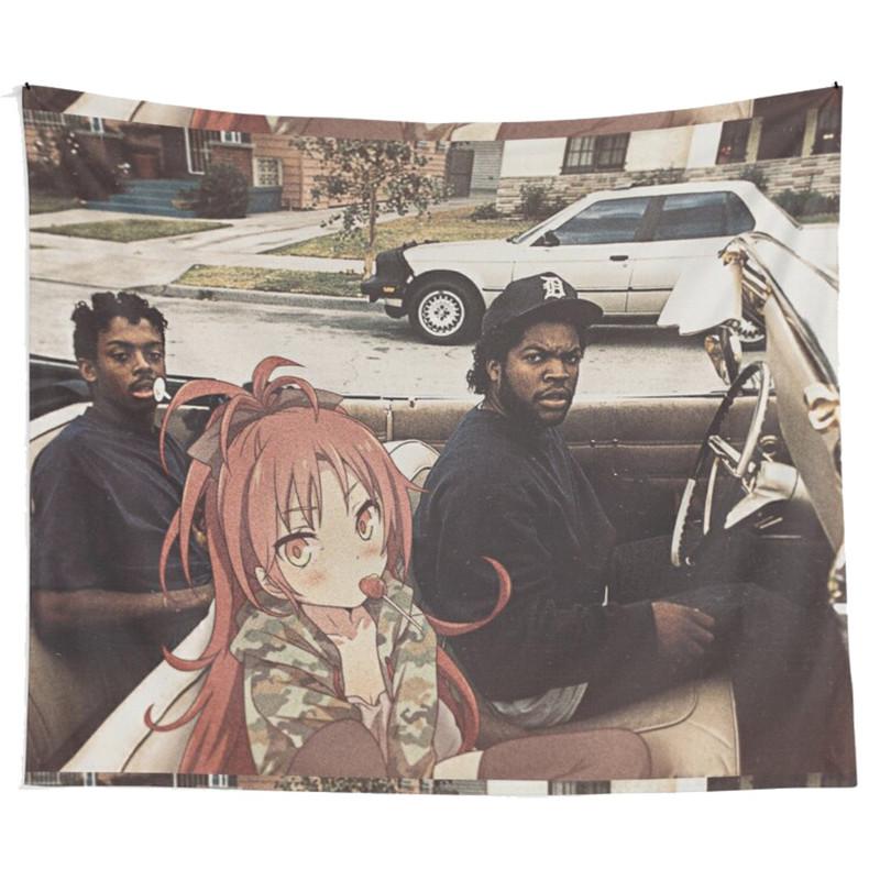 

Aertemisi Boyz n the Hood Puella Magi Madoka Magica Japanese Manga Anime Tapestry Wall Hanging Art for Bedroom Living Room Decor 74x94cm(29x37in)