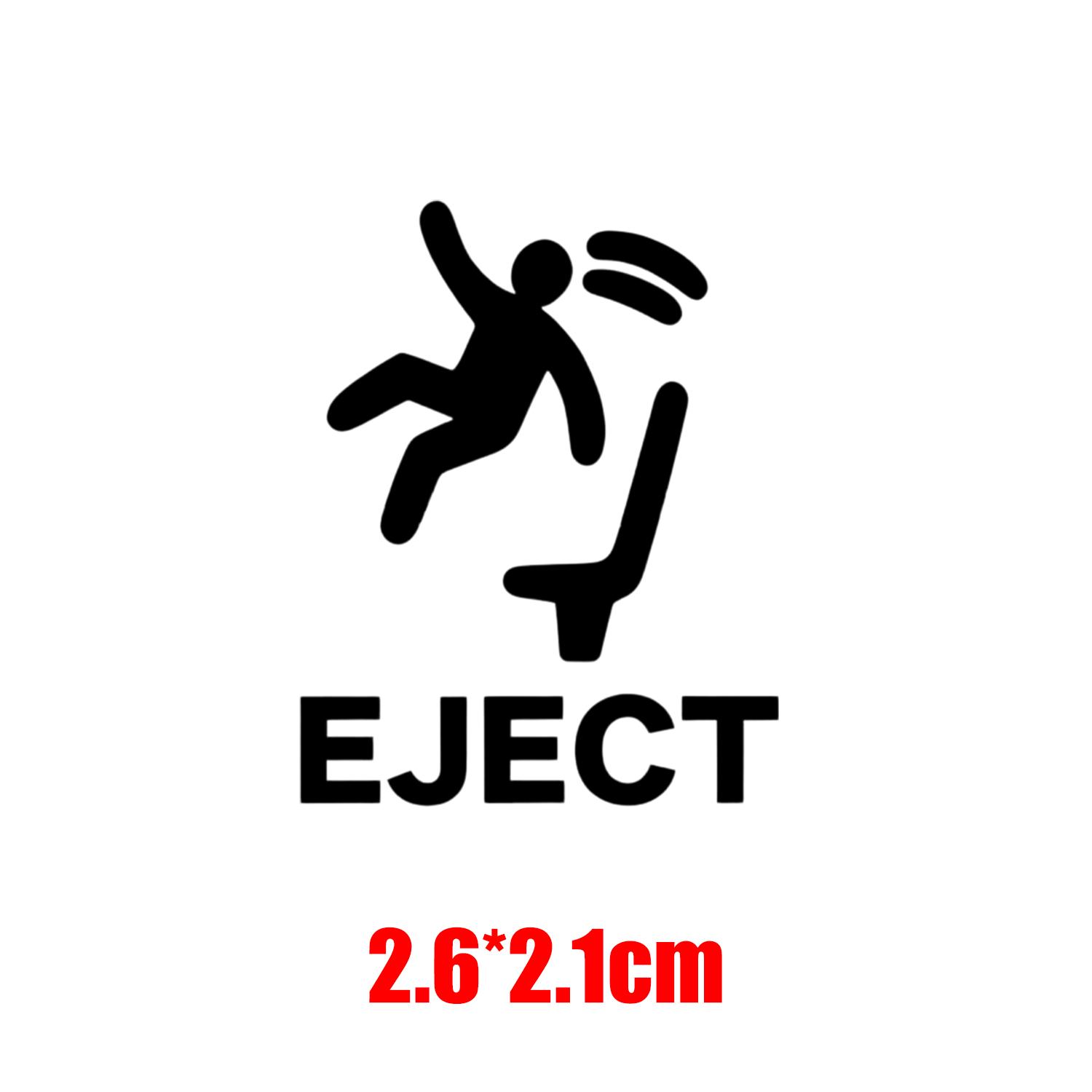 

Funny Pop-Up Eject Button Sticker Humorous EJECT Stickers Waterproof Decal PET Interior Decoration Gift for Car Button
