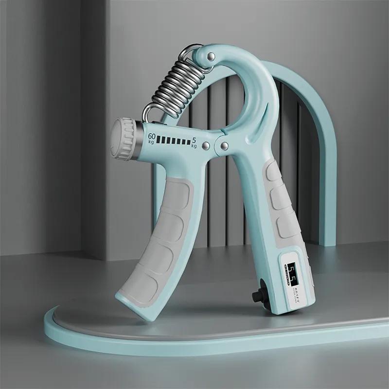 

1шт. Тренажер для укрепления хвата, регулируемое сопротивление для сжимания рук, усилитель хвата для наращивания мышечной массы и восстановления после травм синий