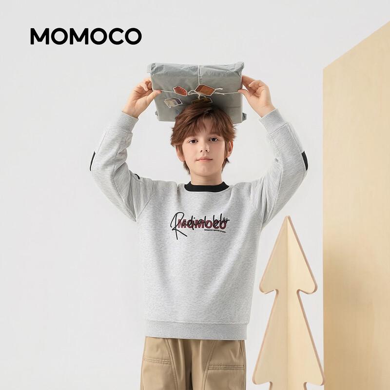 MOMOCO Boys' Winter Fleece-Lined Crewneck Sweatshirt