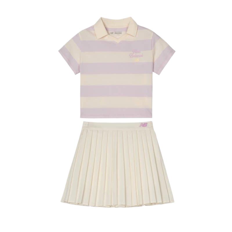 Kids New Balance Skirt Set SS26 2 Piece Set ND2SG6S092-LAV 110