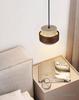 Vintage Yellow Travertine Wabi-Sabi Style Bedside Pendant Light for Bedroom, Bar, or Study