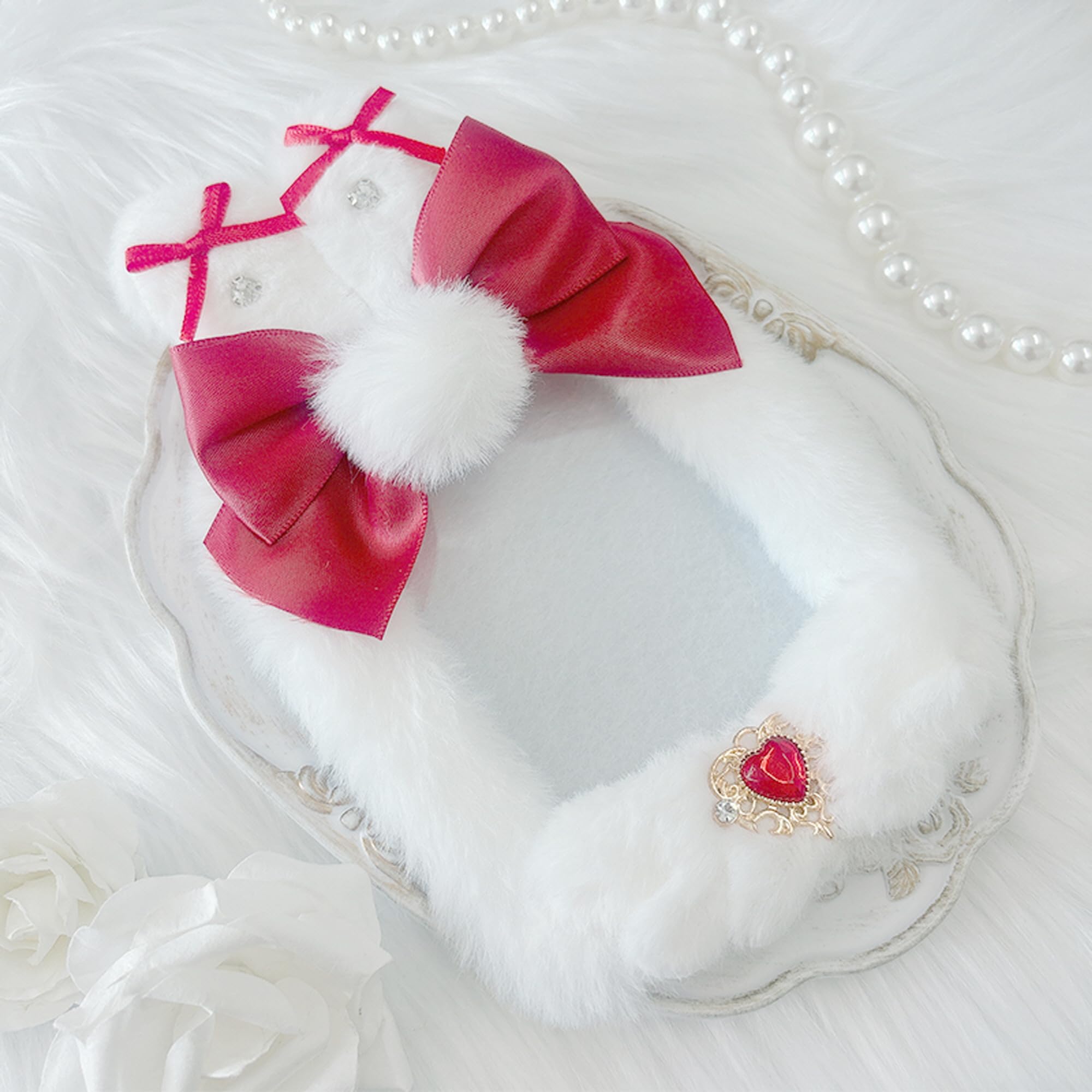 

G.triGer Fluffy Trading Card Case with Bunny Ears, Korean Keychain, Collectible Book, Trading Card Holder, Korean Goods, Fluffy, Favorite Item