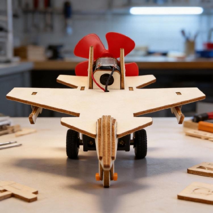 Montage zum Anfassen Holz-Kampfflugzeug-Modellbausatz Für Luftfahrt-Enthusiasten Studenten Praktisches Lernen Und Heimdekoration