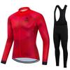 Mens Cycling Jersey Bib Shorts Set Breathable Quick-Dry Bike Apparel Road Mountain Riding