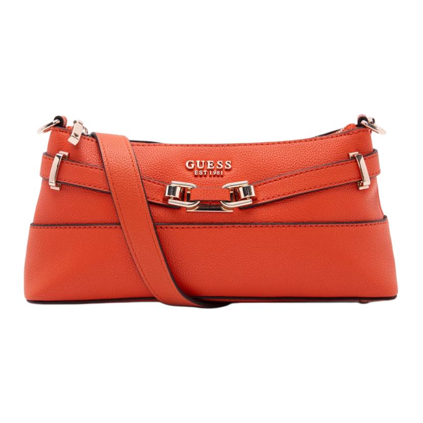 New GUESS Artificial Leather Baguette Bag Shoulder Bag Medium Women's Brick Red BG952717-ORA