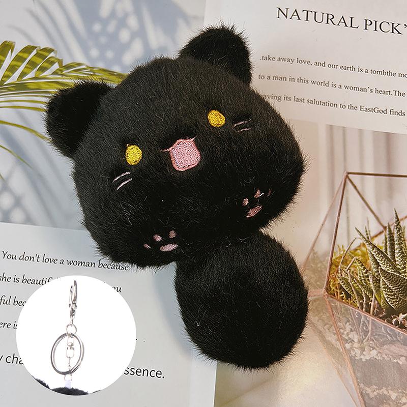 

Креативная подвеска в виде книжной сумки, милый пищащий маленький кот, брелок для ключей в виде плюшевого кота, брелок в виде мультяшного кота с мягким хвостом, кукла-мультяшка