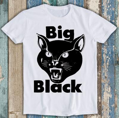 Große Schwarze Katze Musik Lärm Rock Zerstäuber Kratzer Säure Geschenk T-Shirt T-Shirt M1373