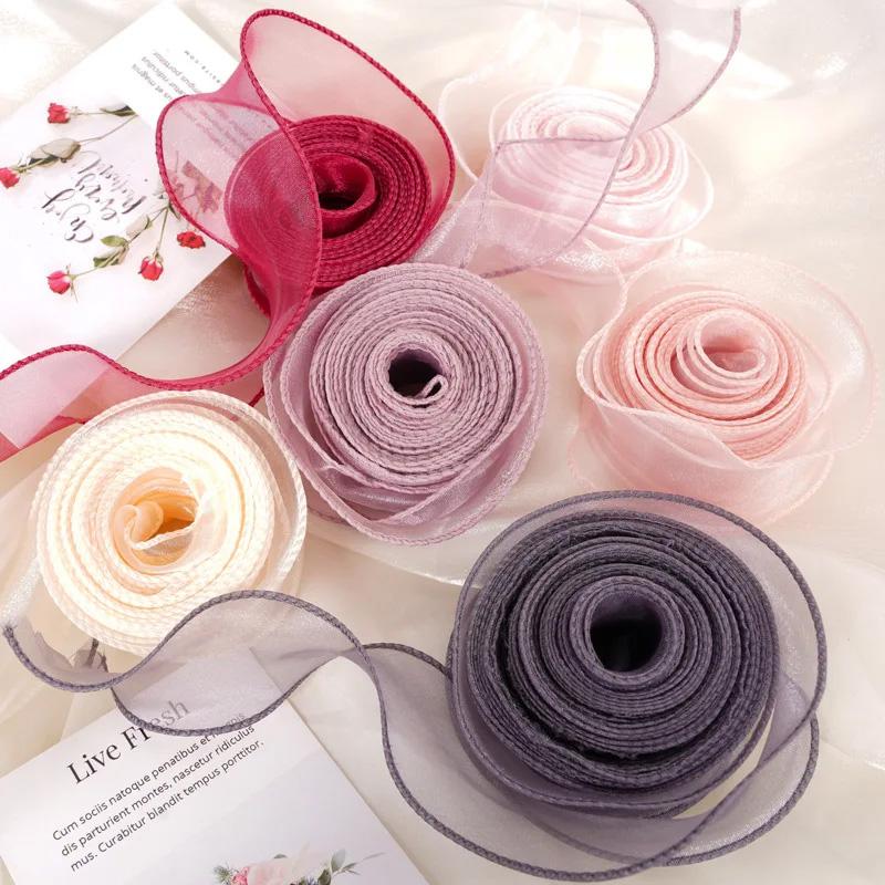 10 Yards Gift Wrapping Elegant Fishtail Yarn Diy Organza Ribbon 4CM