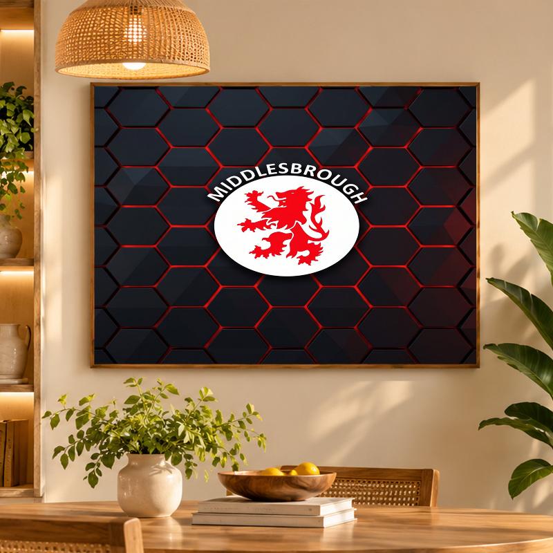 5D Diamond Painting Middlesbrough FC DIY Full Drill Diamond Art Kit Home Decoration