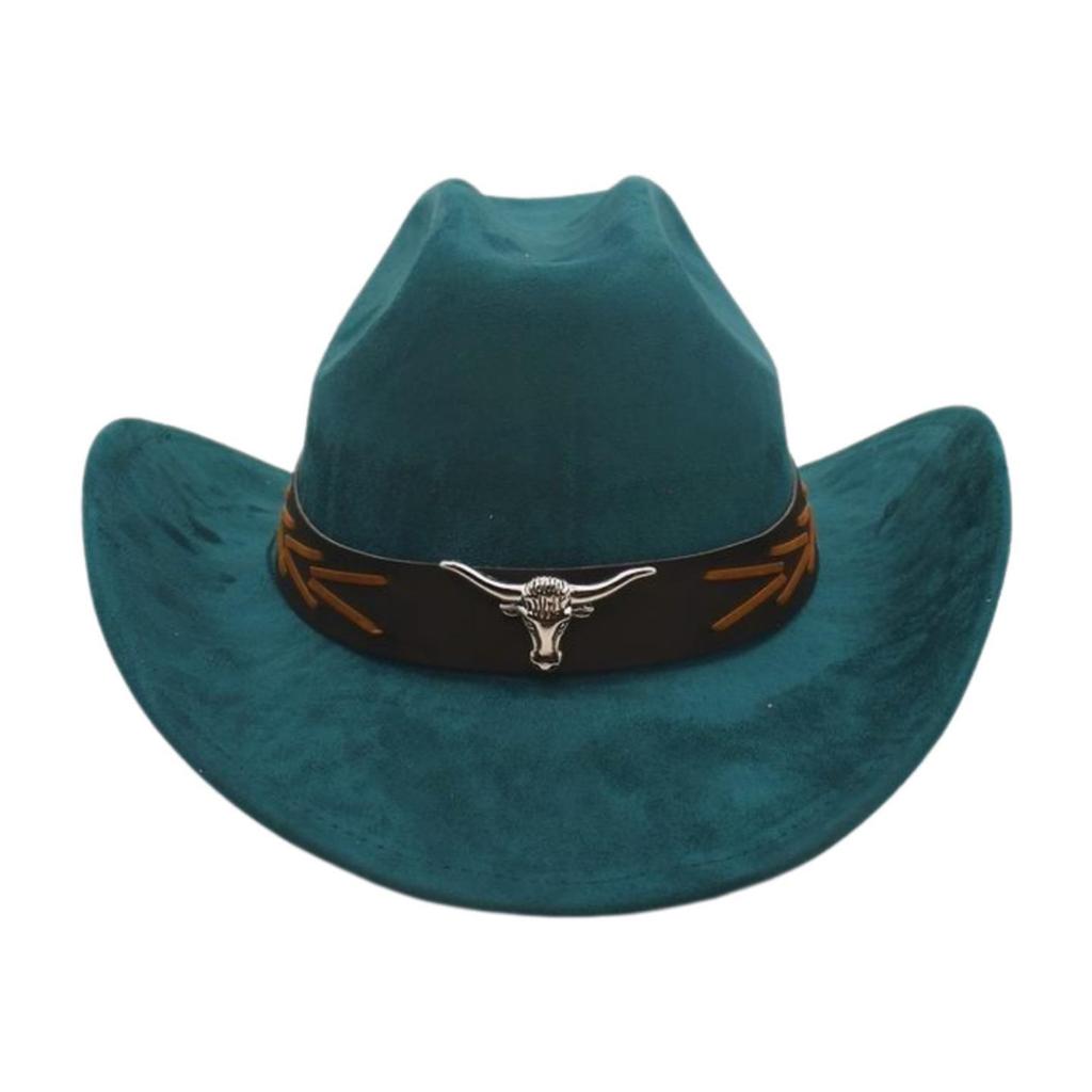 Western Cowboy Hat National Knight Jazz Hat Tibetan Warped Edge One-Word Top Hat Travel Cowboy Hat