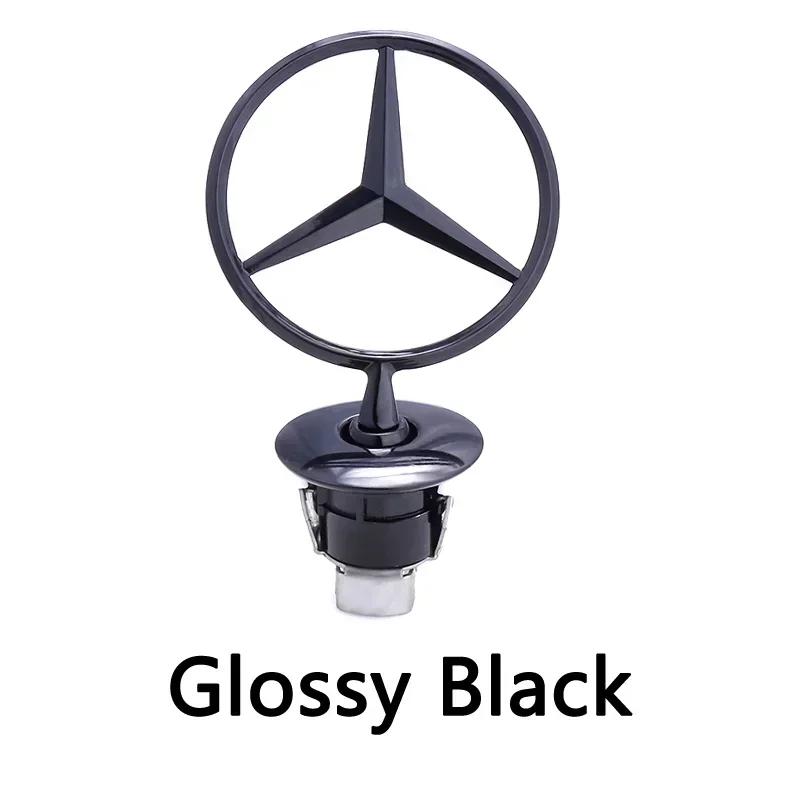 1pcs 44mm 57mm 74mm Metal For Mercedes Benz Front Hood Bonnet Head GLA GLB GLC GLE E200 E260 E300 Car Badge Emblem Accessories