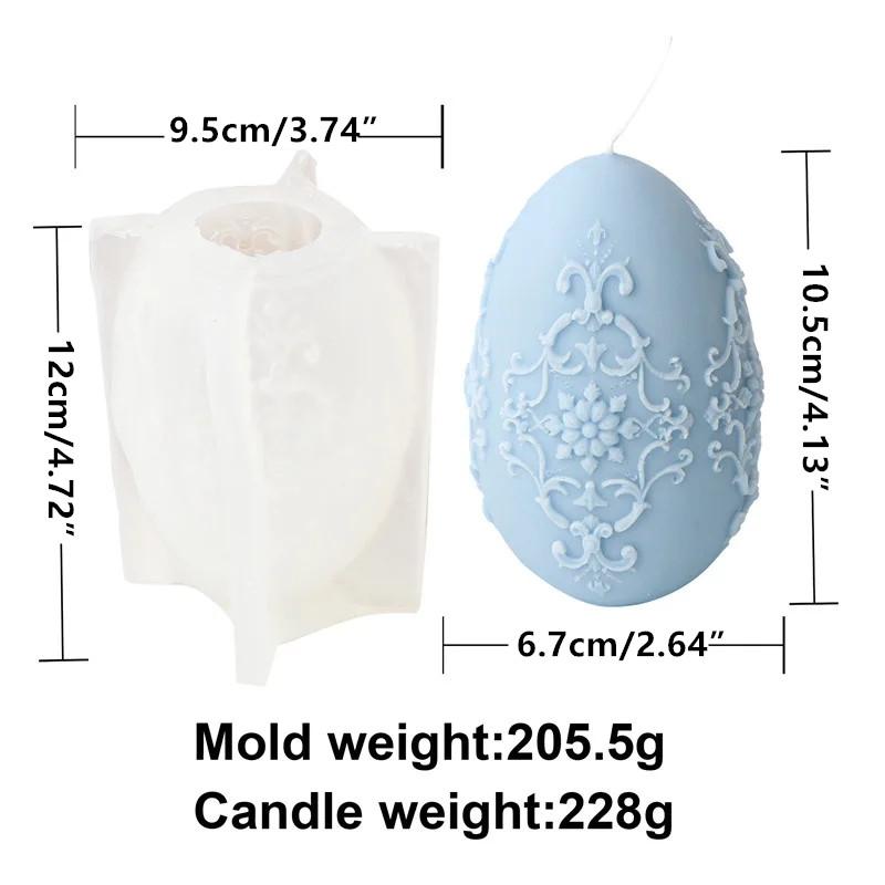 10cm Flower Easter Egg Candle Mould Eggshell Shaped Silicone Candle Making Molds Resin Soap Casting Gifts Home Decor Butterfly
