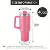 40oz Stainless Steel Leopard Print Tumbler with Lid Large Capacity Coffee Cup Portable Insulated Bottle Travel Home Summer Gift