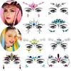 3D Sexy Face Tattoo Stickers Temporary Tattoos Glitter Fake Tattoo Rhinestones for Women Party Face Jewels Tattoo