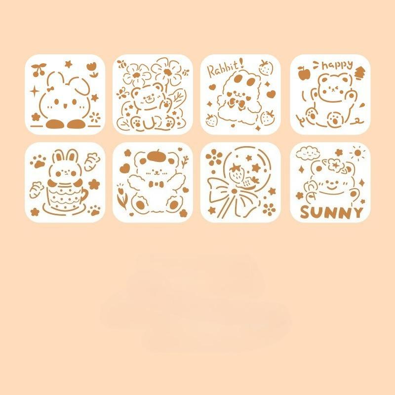 4/6pcs/set Floral Butterfly Stencil Templates for Scrapbook Wall Small Creative Design DIY Decor Stencils for Painting and Decor