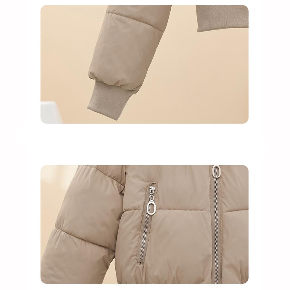 Autumn Winter Keep Warm Jacket with Fur Hat Thick Cotton Coat Coats Parker Short Trend British Style
