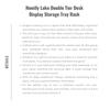 Homlly Lako Double Tier Desk Display Storage Tray Rack