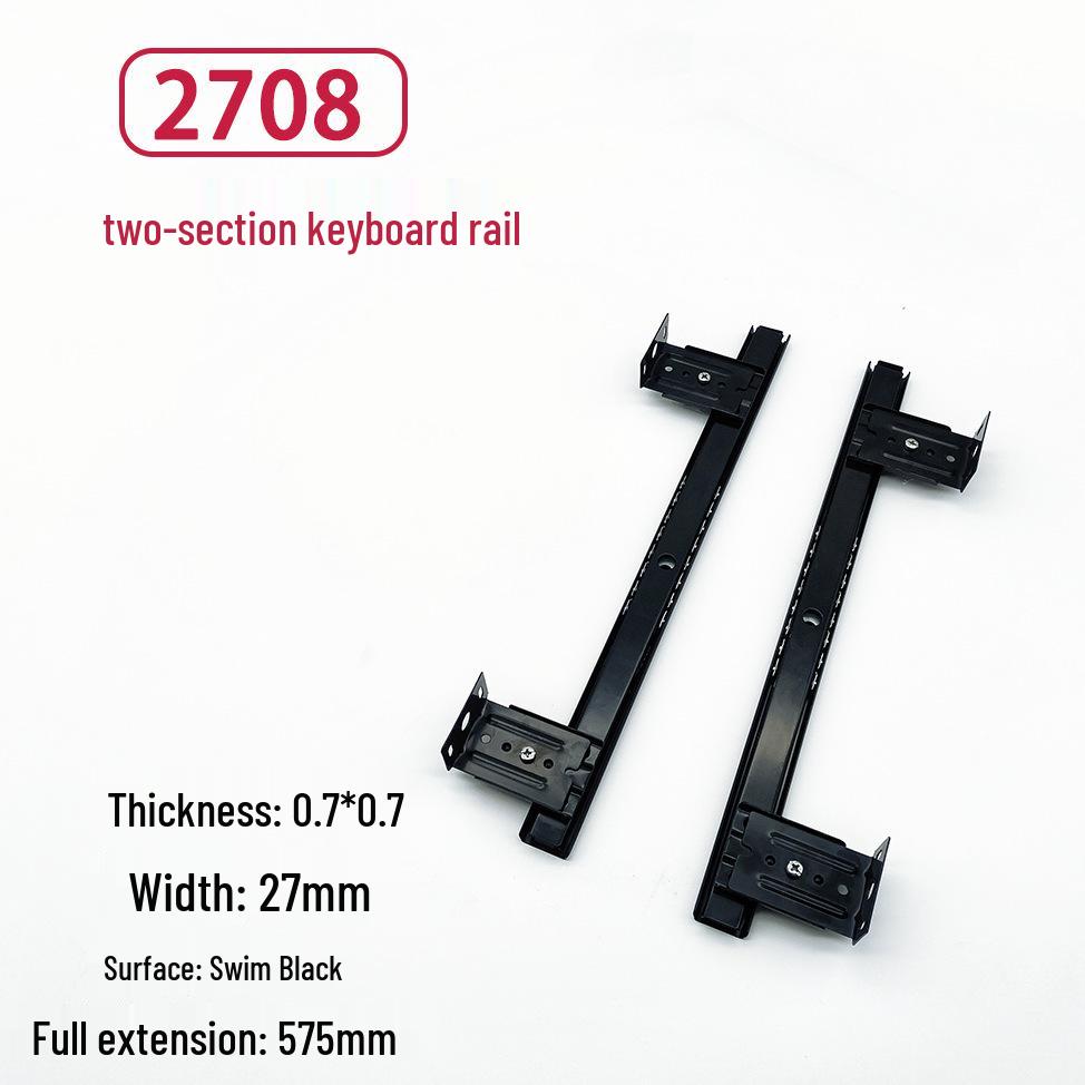 

Двухсекционный компьютерный стол, выдвижная полка для клавиатуры, направляющие с подвесным кронштейном и шарикоподшипниковые направляющие для ящика. 14-inch (350mm)