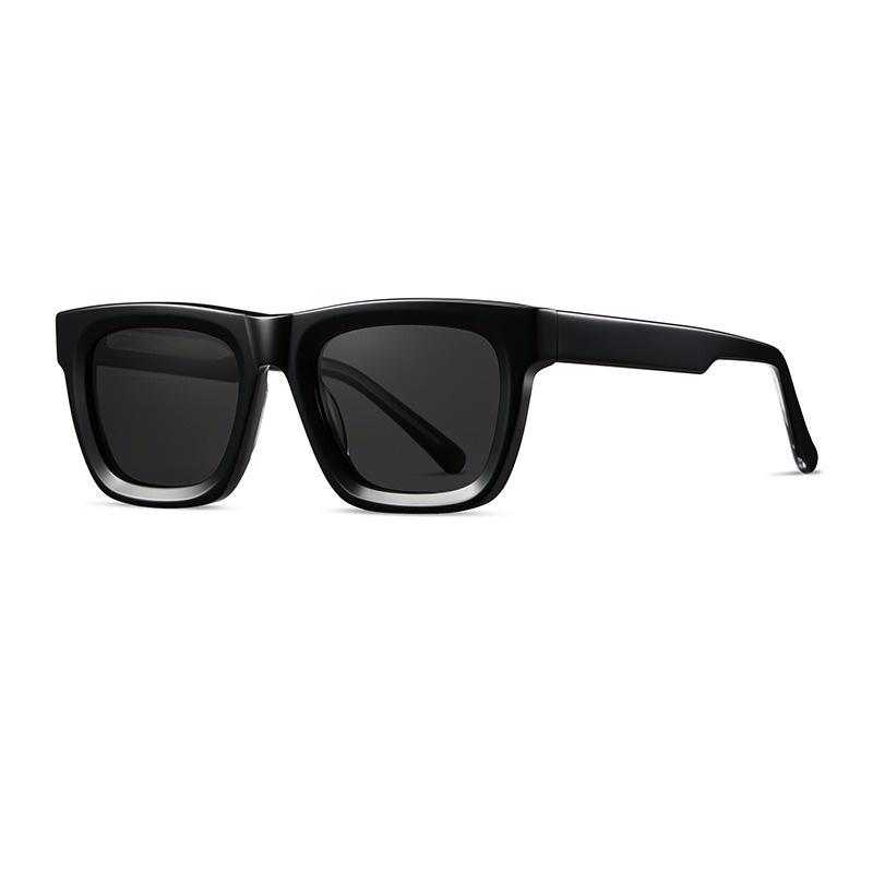 

Acetate Sunglasses Men Brand Designer Square Eyeglasses Shades Hip Hop Style Men S Shades Sun Glasses чорний