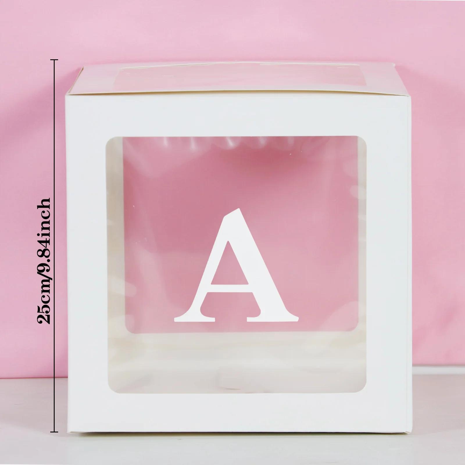 

Transparent Letter Balloon Box Baby Shower Decorations Happy Birthday Wedding EID Decor 1st Birthday Party Supplies Balloon Box Other